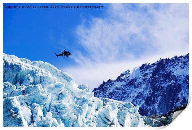Glacier flight. Print by Ashley Cooper