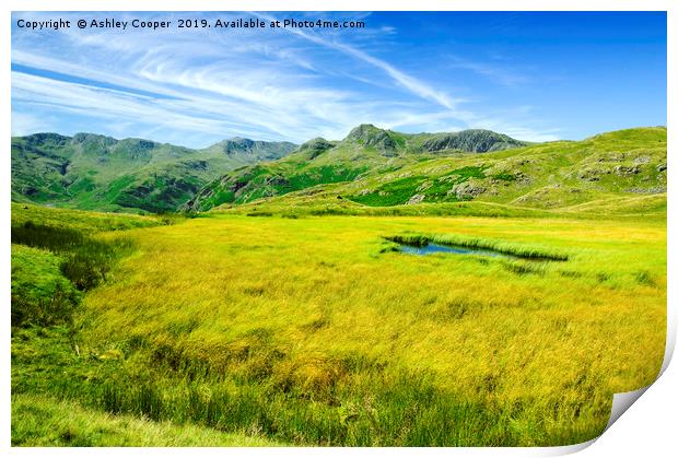 Langdale Pikes. Print by Ashley Cooper