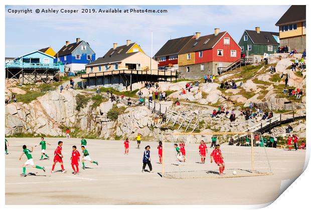 Greenland football. Print by Ashley Cooper