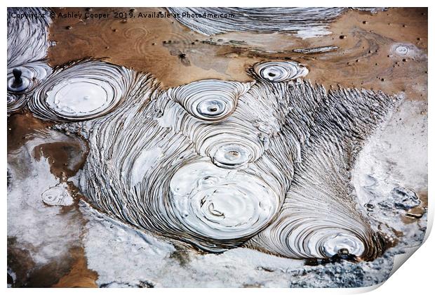 Geothermal mud. Print by Ashley Cooper