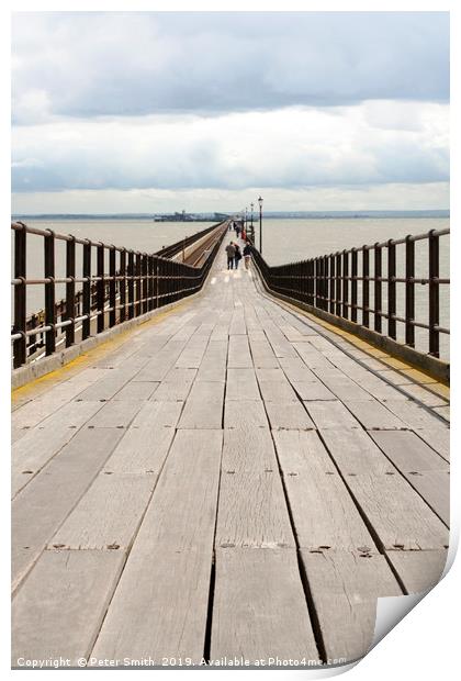 Southend Pier vanishing point Print by Peter Smith