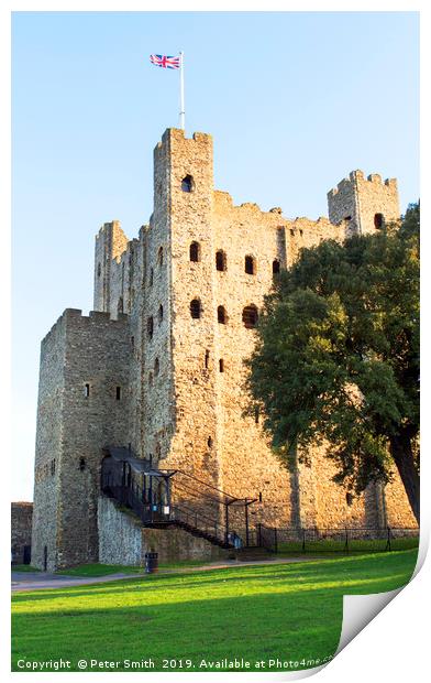 Rochester Castle, Rochester ,Kent ,UK Print by Peter Smith