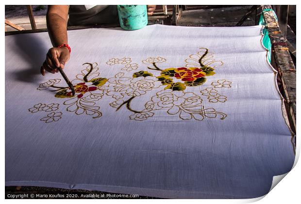 the ancient technique of Malay batik art Print by Mario Koufios