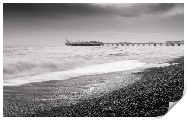 The Raging Sea, Winter Storms, Brighton, UK. Print by Ben Dale