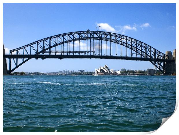 Sydney Harbour bridge Print by Martin Smith