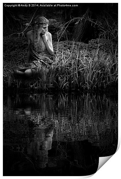 Wood Nymph - Lost in Thought Print by Andy Bennette