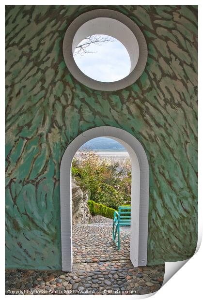 Portmeirion,through the arch. Print by Kevin Smith