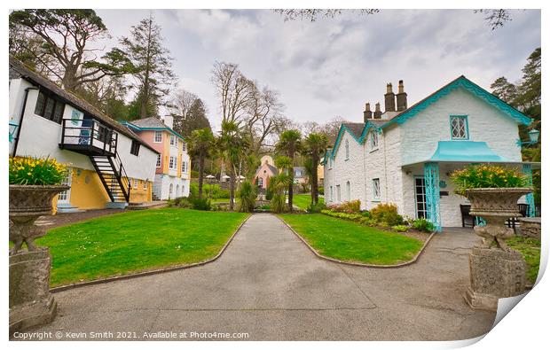 Portmeirion Village view Print by Kevin Smith