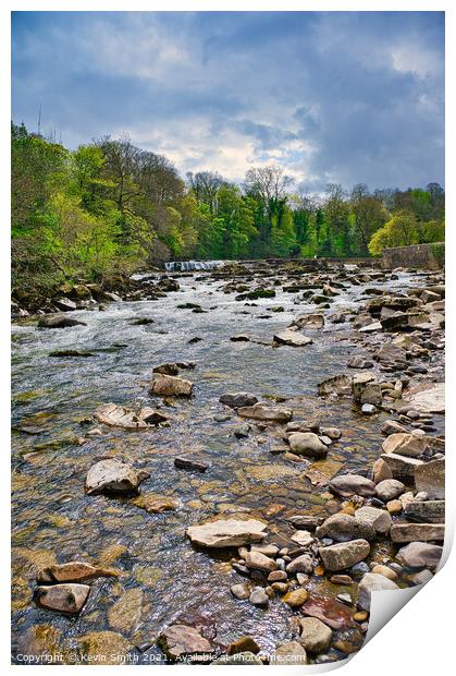 River Swale near Richmond Falls Print by Kevin Smith