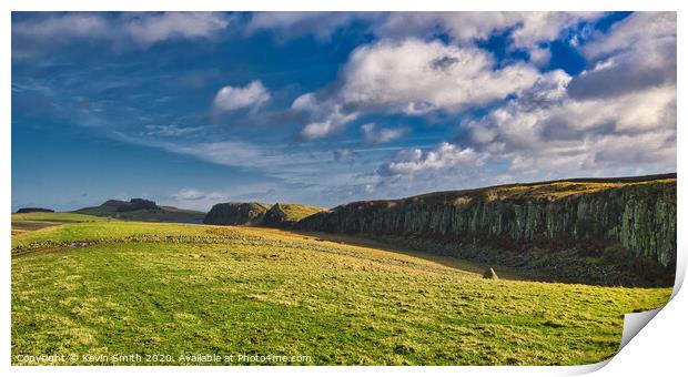 The Shelf, Hadrians Wall Print by Kevin Smith