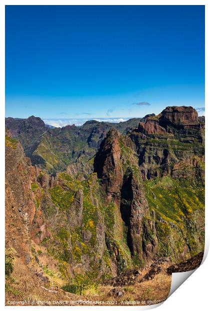 Pico Ruivo and Pico do Arieiro Trail, Madeira Print by EMMA DANCE PHOTOGRAPHY