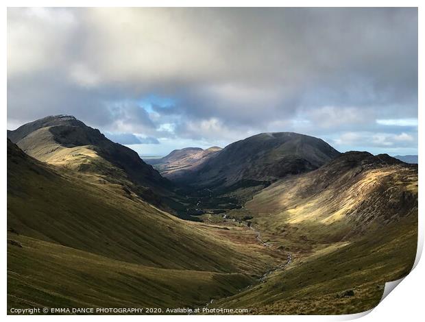 Ennerdale Valley, Lake District Print by EMMA DANCE PHOTOGRAPHY