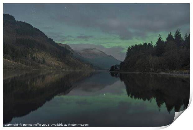 Loch Eck Aurora Print by Ronnie Reffin