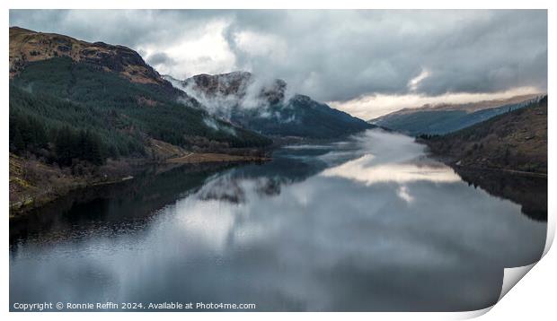 Loch Eck Clouds Print by Ronnie Reffin