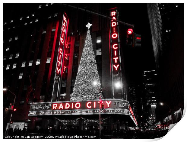 Music Hall Radio City             Print by Jan Gregory