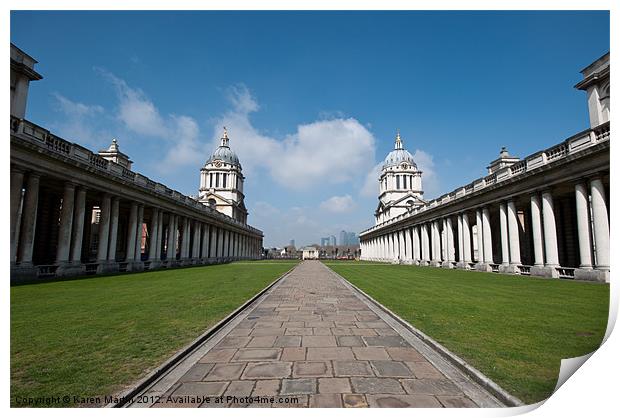 Greenwich University Print by Karen Martin