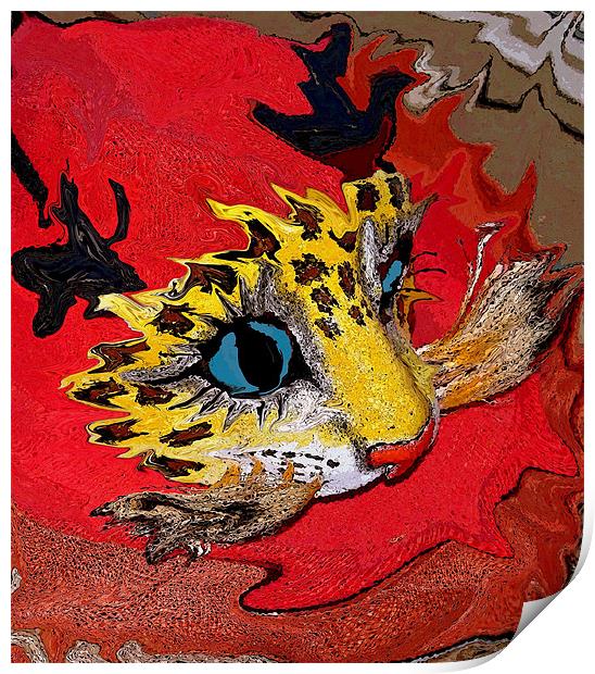 Cat Mask Print by Karen Martin