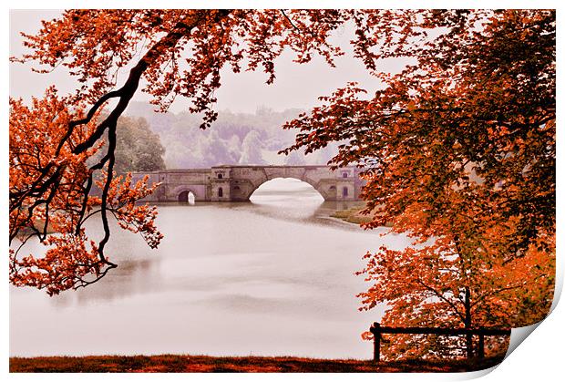 Blenheim Palace - The Grand Bridge Print by Karen Martin