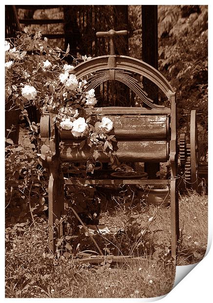 OLD WASHING MANGLE Print by Ray Bacon LRPS CPAGB