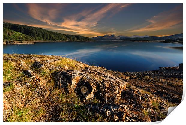  Loch Doon at sunset Print by John Boyle