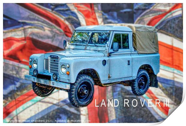 Land Rover Series III Print by Alison Chambers