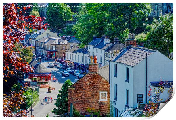 Matlock Bath From Above Print by Alison Chambers