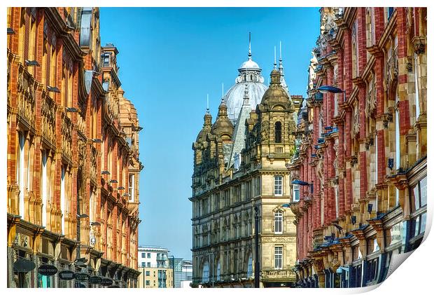 King Edward Street in Leeds Print by Alison Chambers