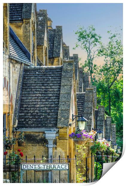 Dent's Terrace Winchcombe Print by Alison Chambers