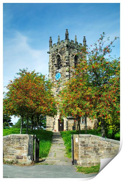 St Michael The Archangel Emley Print by Alison Chambers