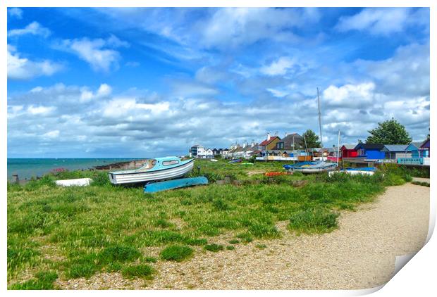 Whitstable Beach Front Print by Alison Chambers