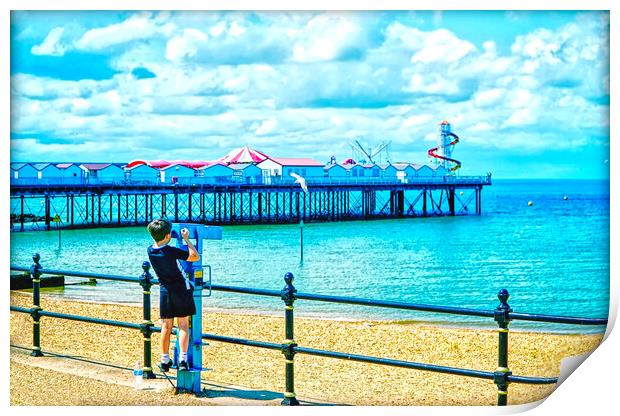 I Spy At Herne Bay Print by Alison Chambers