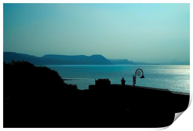 First Light At Lyme Regis Print by Alison Chambers