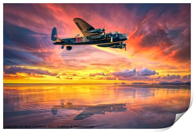 Lancaster Bomber  Print by Alison Chambers