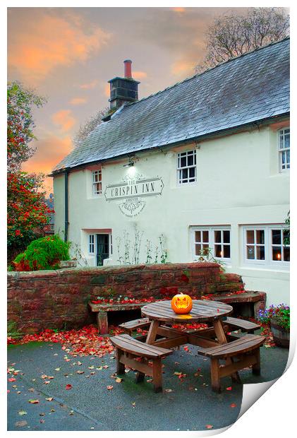The Crispin Inn Ashover Print by Alison Chambers
