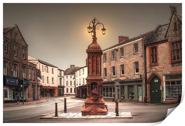 Axminster Town Centre Print by Alison Chambers