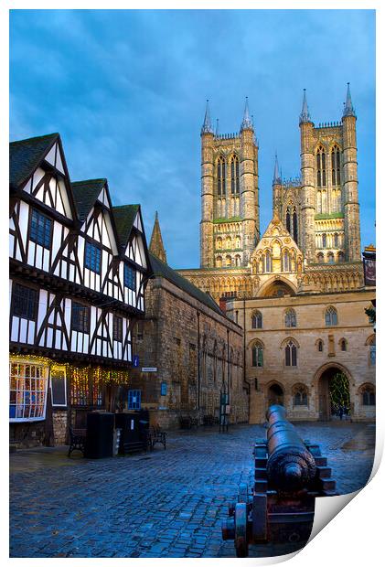 Lincoln Cathedral Cannon Gun Print by Alison Chambers