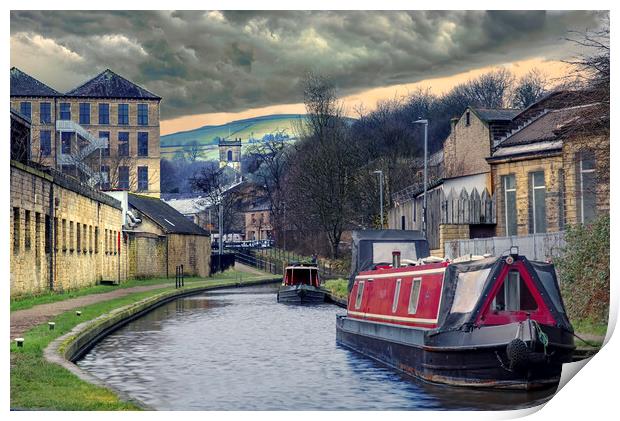 Huddersfield Narrow Canal Print by Alison Chambers