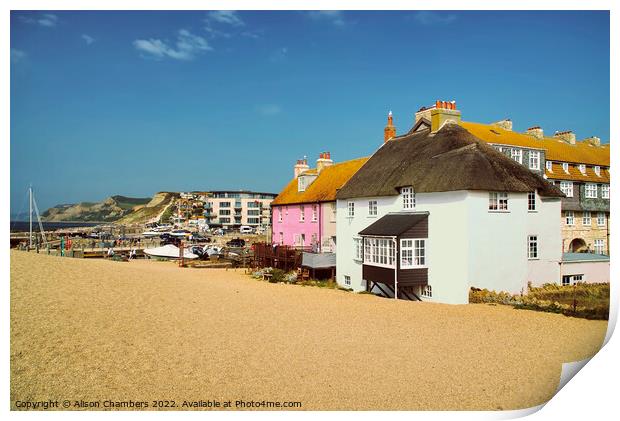 West Bay Beach Front Print by Alison Chambers