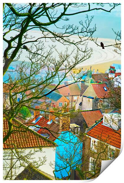 Scarborough Old Town Print by Alison Chambers