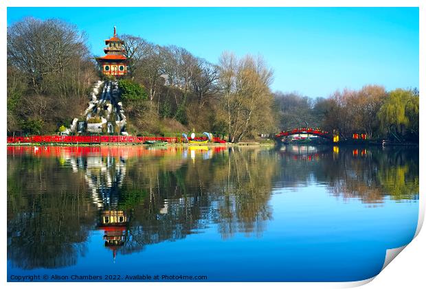 Peasholm Park Scarborough  Print by Alison Chambers