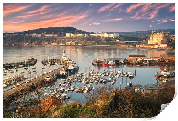 Scarborough South Bay Panorama  Print by Alison Chambers