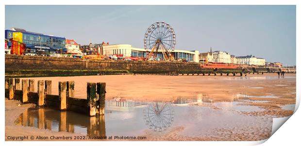 Bridlington North Beach Panorama Print by Alison Chambers