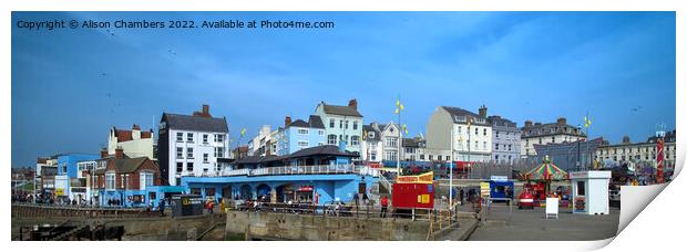 Bridlington Seafront Panorama  Print by Alison Chambers