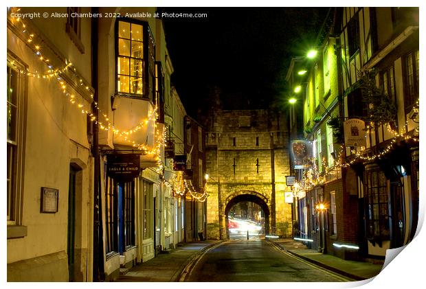 High Petergate York Print by Alison Chambers