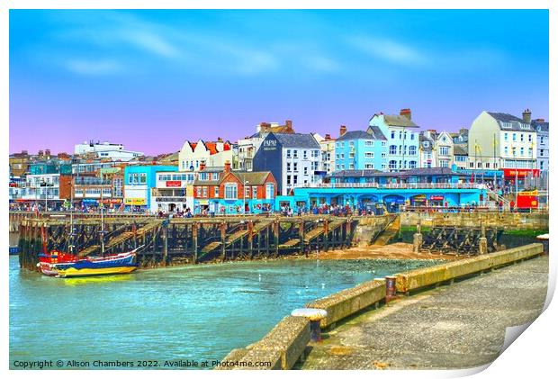 Colourful Bridlington  Print by Alison Chambers