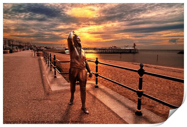 Herne Bay Sunset Print by Alison Chambers