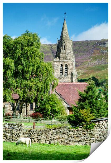 Edale Church Peak District  Print by Alison Chambers