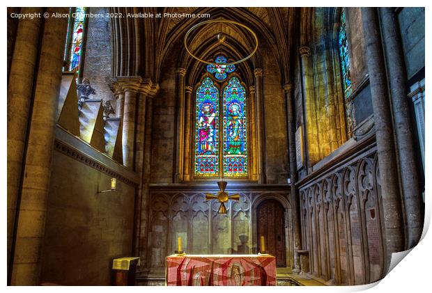 Ripon Cathedral Interior Print by Alison Chambers