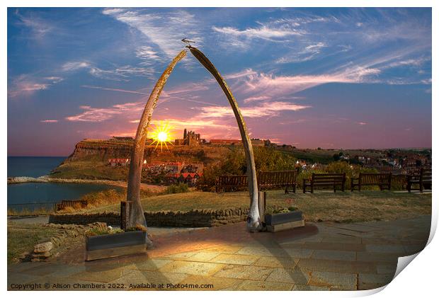Whitby Whalebone Arch  Print by Alison Chambers