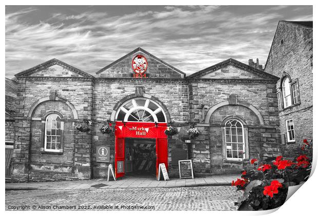 Richmond Market Hall Yorkshire  Print by Alison Chambers